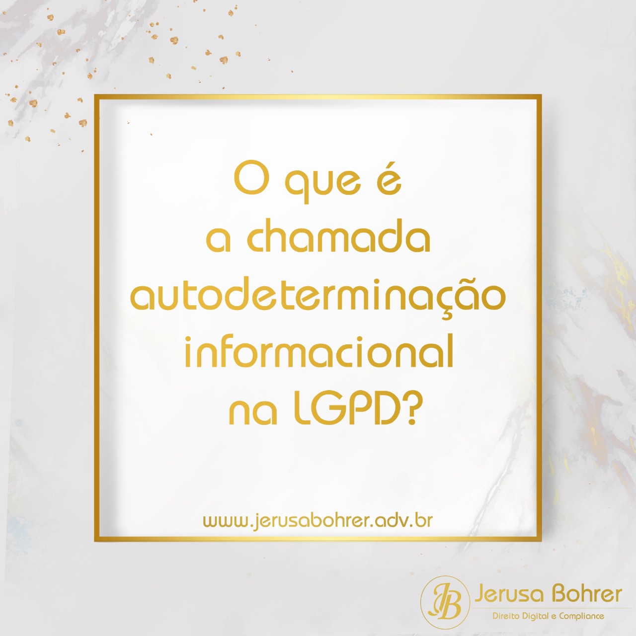 O que é a chamada autodeterminação informacional na LGPD?